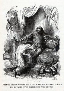 Książę Henryk ofiarowuje swoje życie, gdy jego ojciec wątpi w jego lojalność po zwrocie korony, 1882 autorstwa Unbekannt