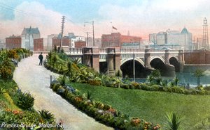 Princes Bridge, Melbourne, Australia, 1912 r autorstwa Unbekannt