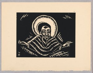 Druk, Christos na Sądzie Ostatecznym, Chrystus, ilustracja IX, Etiopia, czyli Christos, Madonna i święci, jak widziałem w iluminacjach starego etiopskiego kodeksu teki autorstwa Unbekannt