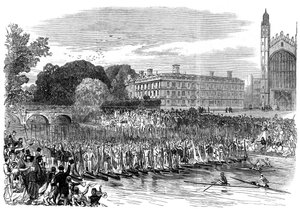 Procesja łodzi w Cambridge, 1870 autorstwa Unbekannt