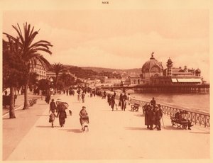 Promenade des Anglais i molo Palace, Nicea, 1930. autorstwa Unbekannt