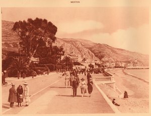 Promenade du Midi, Menton, 1930. autorstwa Unbekannt