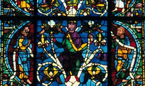 Prorok, witraż, katedra w Chartres, Francja, 1145-1155 autorstwa Unbekannt