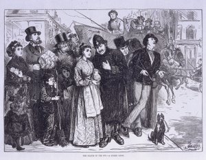 Publiczny świadek zaćmienia Słońca, Londyn, c1870 autorstwa Unbekannt