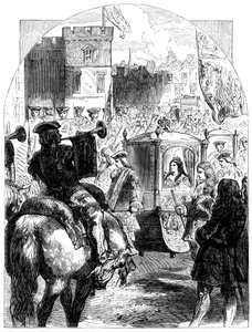 Królowa Anna 1665-1714 ostatnia podróż do Parlamentu, c1714 autorstwa Unbekannt