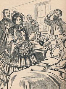 Królowa Wiktoria odwiedza swoich rannych żołnierzy, ok. 1907 r. autorstwa Unbekannt
