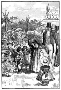 Królowa Wiktoria i książę Albert na festynie, Coburg, Niemcy, ok. 1840, 1900 autorstwa Unbekannt