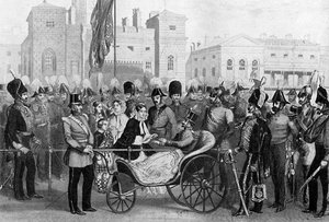 Królowa Wiktoria rozdająca medale, 18 maja 1855, c1920 autorstwa Unbekannt