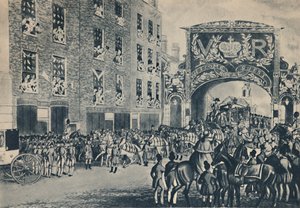 Wejście królowej Wiktorii do miasta w drodze do Guildhall, 9 listopada 1837, 1948. autorstwa Unbekannt