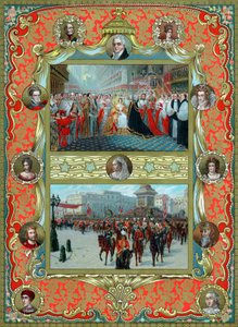 Koronacja królowej Wiktorii, 1837 i Złoty Jubileusz, 1887 autorstwa Unbekannt