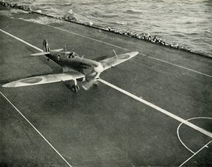 RAF Spitfire na pokładzie lotniskowca w drodze na Maltę, II wojna światowa, 1942 1944. autorstwa Unbekannt