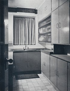 R. W. Symonds and Partner, L. & A.R.I.B.A. - Kuchnia: Włókna celulozowe w kolorze szpachli, nierdzewne autorstwa Unbekannt