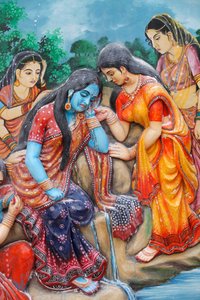 Radha płacze po oddzieleniu od Kryszny Vrindavan Inde autorstwa Unbekannt