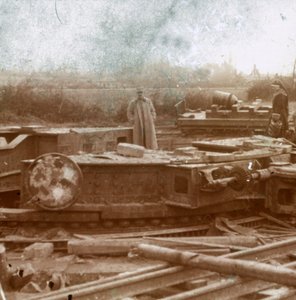 Montaż kolejowy do działa Big Bertha, c1914-c1918 autorstwa Unbekannt