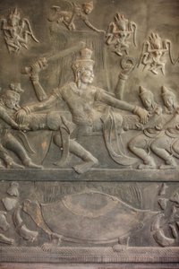 Rzeźba Ramajana, Siem Reap, Kambodża autorstwa Unbekannt