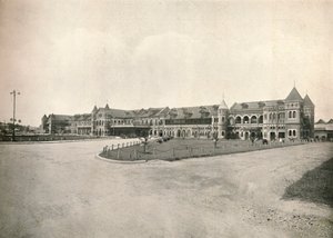 Dworzec kolejowy w Rangunie, 1900. autorstwa Unbekannt