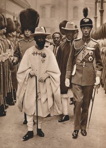 Ras Tafari, książę regent Etiopii cesarz Haile Selassie z księciem Yorku, 1924 autorstwa Unbekannt