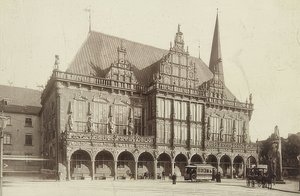 Ratusz w Bremie. około 1900 autorstwa Unbekannt