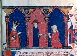 Rajmund VII otrzymuje rozgrzeszenie, c1296 autorstwa Unbekannt