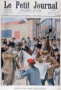 Odczytanie wyników wyborów w gazecie, Paryż, 1902 autorstwa Unbekannt