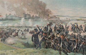 Ponowne pojawienie się Napoleona na polu przed Ratyzbonem, 1809, 1896. autorstwa Unbekannt