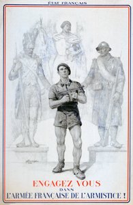 Plakat rekrutacyjny dla francuskiej armii zawieszenia broni, 1940-1942 autorstwa Unbekannt