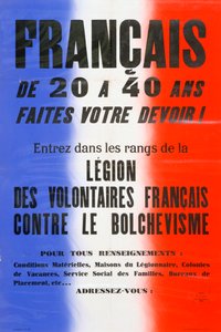 Plakat rekrutacyjny do Legionu Ochotników Francuskich, 1941-1944