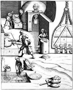 Rafinacja miedzi w procesie węgierskim, 1683 autorstwa Unbekannt