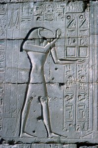 Relief przedstawiający Thota, Ramesseum, Świątynię Ramzesa II, Luksor, Egipt, ok. 1300 p.n.e. autorstwa Unbekannt