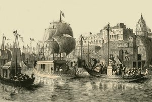 Święto Religijne w Benares, 1890. autorstwa Unbekannt