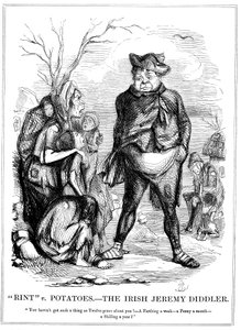 Rint v Potatoes - Irlandzki Jeremy Diddler, 1845 autorstwa Unbekannt