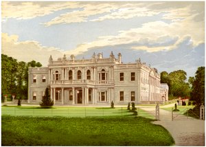 Rolleston Hall, Staffordshire, dom Baroneta Mosleya, ok. 1880 r. autorstwa Unbekannt