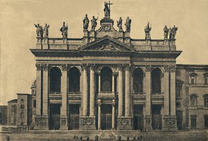 Roma - Fasada Bazyliki św. Jana na Lateranie Ales. Galilei, 1734, 1910 autorstwa Unbekannt