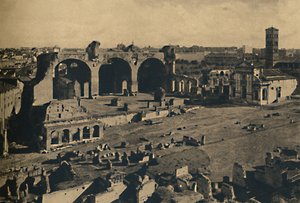 Roma - Forum Romanum - Bazylika Maksencjusza i kościół S. Francesca Romana, 1910 autorstwa Unbekannt