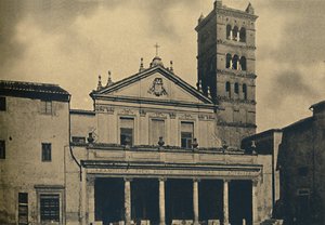 Roma - Świątynia kościoła św. Cecylii przy Bramantego w krużgankach św. Piotra in Montorio nad rzeką Ja autorstwa Unbekannt