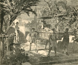 Scena z ogrodu rzymskiego, 1890 r. autorstwa Unbekannt