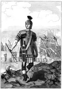 Rzymski centurion podbijający Galów pod wodzą Juliusza Cezara, I wiek p.n.e. 1882-1884 autorstwa Unbekannt