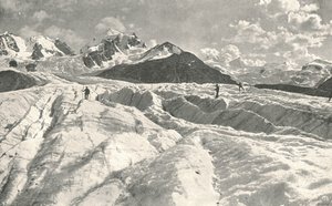 Lodowiec Roseg w pobliżu Pontresina, Engadyna, Szwajcaria, 1895. autorstwa Unbekannt