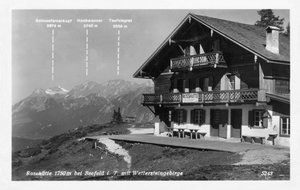 Rosshutte i góry Wettersteingebirge, niedaleko Seefeld, Austria, XX wiek autorstwa Unbekannt