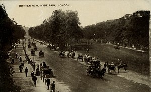 Rotten Row, Hyde Park, Londyn, koniec XIX-początek XX wieku. autorstwa Unbekannt