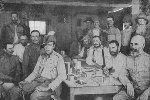 Roughing It By the Modder River: Mesa oficerska 3. Straży Grenadierów, 1902 autorstwa Unbekannt