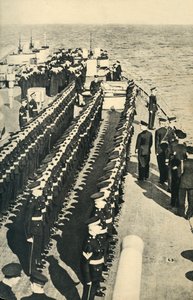Royal Marines w paradzie na pokładzie statku, II wojna światowa, c1939-c1943 1944. autorstwa Unbekannt