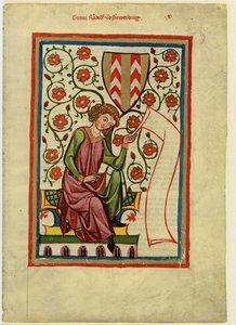 Rudolf II Fenis z Codex Manesse, między 1305 a 1340 autorstwa Unbekannt