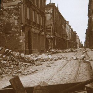 Rue Ceres, Reims, północna Francja, ok. 1914-c1918. autorstwa Unbekannt