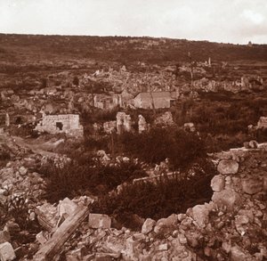 Ruiny, Anizy-le-Château, północna Francja, c1914-c1918 autorstwa Unbekannt