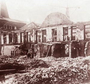 Ruiny, Louvain, Belgia, c1914-c1918 autorstwa Unbekannt