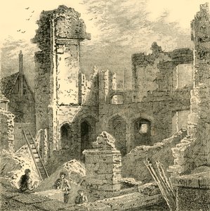 Ruiny klasztoru św. Klary, ok. 1872 r. autorstwa Unbekannt