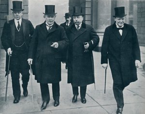 Rosyjski minister finansów w Anglii: M. Bark w drodze do Izby Gmin, 1914 autorstwa Unbekannt