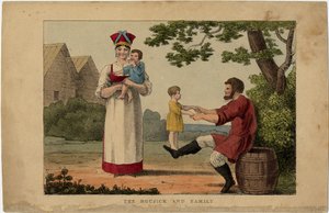 Rosyjska rodzina chłopska, lata 1810 autorstwa Unbekannt