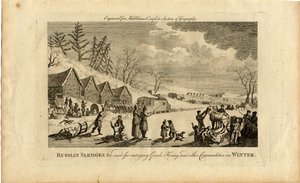 Rosyjskie sanki zimą, 1750 autorstwa Unbekannt